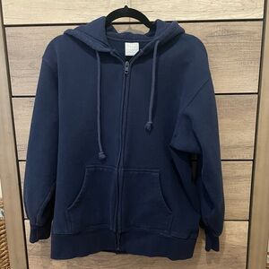 Aritzia Cozy Fleece Boyfriend Zip Up Hoodie